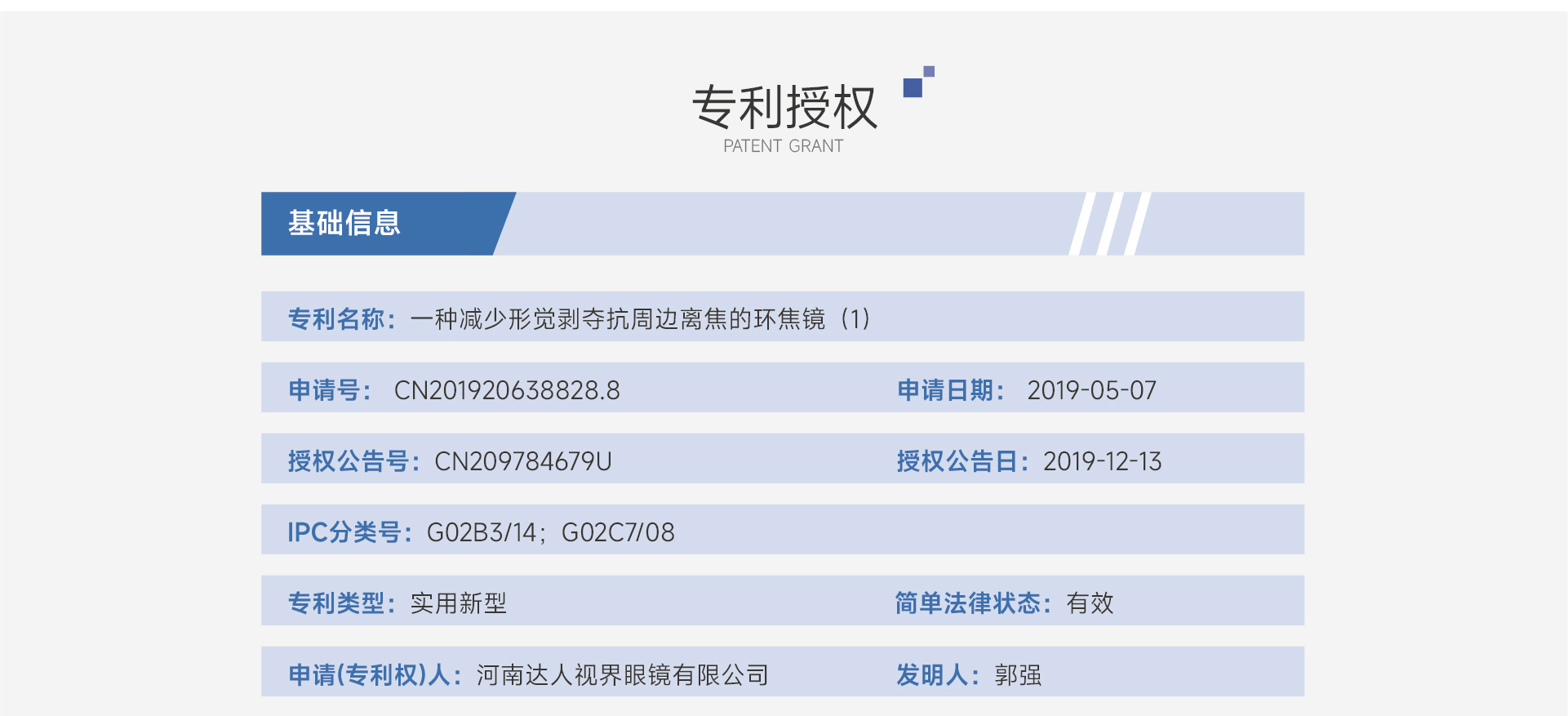 达人视界环焦镜片